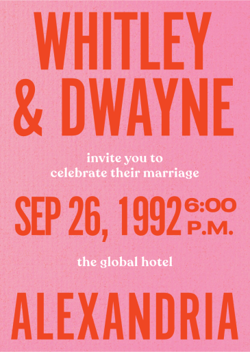 Bold as Love - Wedding Invitation by Paperless Post