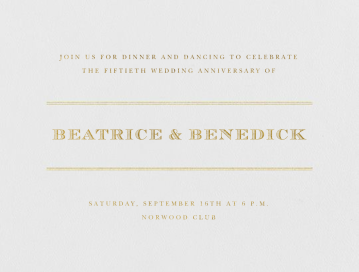 Emerson - 50th Anniversary Invitation by Paperless Post