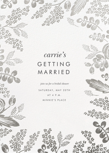 Heather and Lace - Bridal Shower Invitation by Rifle Paper Co.