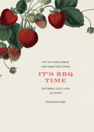Derian Strawberries - BBQ Invitation by John Derian