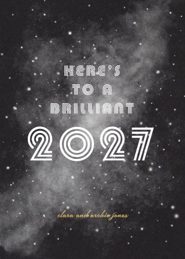 Starry Night New Year Card