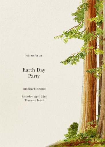 Sequoia - Earth Day Invitation by Felix Doolittle