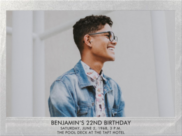 Snapshot Metallic (Single Sided) - Horizontal - Birthday Invitation by Paperless Post