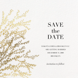 Forsythia Branch - Save the Date by Paperless Post