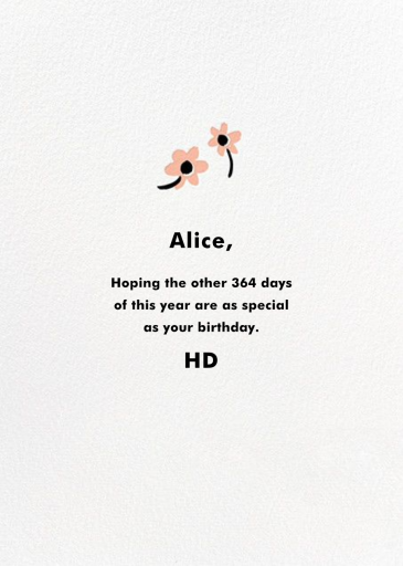 Snail Mail - Birthday Card by Hello!Lucky - Back