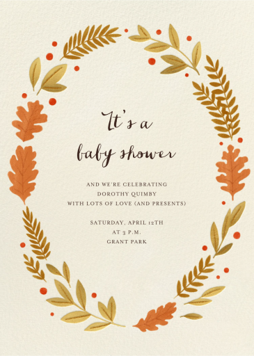 Autumnal Wreath - Thanksgiving Invitation by Paperless Post