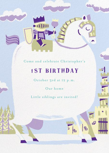 Our Little Prince - First Birthday Invitation by Paperless Post