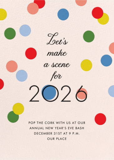 Making Scenes Confetti - New Year's Eve Invitation by Cheree Berry Paper & Design