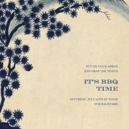 Faience Chinois - BBQ Invitation by John Derian