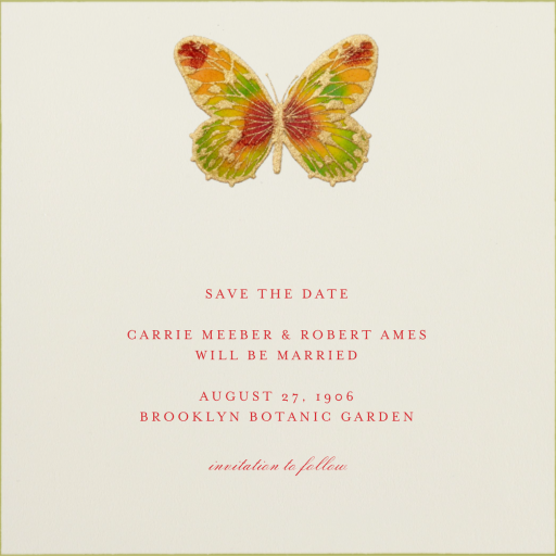 Hand Painted Butterfly - Spring Party Invitation by Bernard Maisner