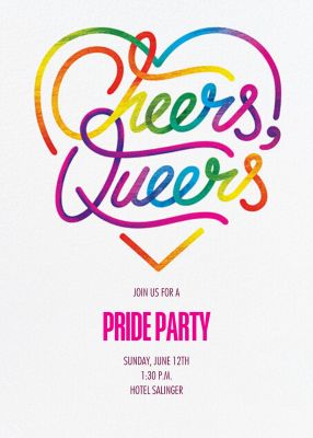 Pride Party Invitations | Send online instantly | RSVP tracking