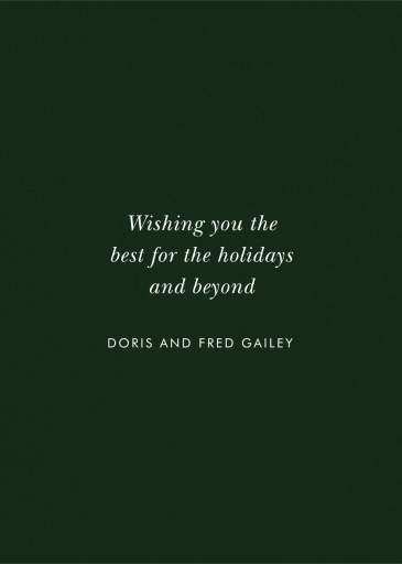 Pine Photo - Holiday Card by Rifle Paper Co. - Back