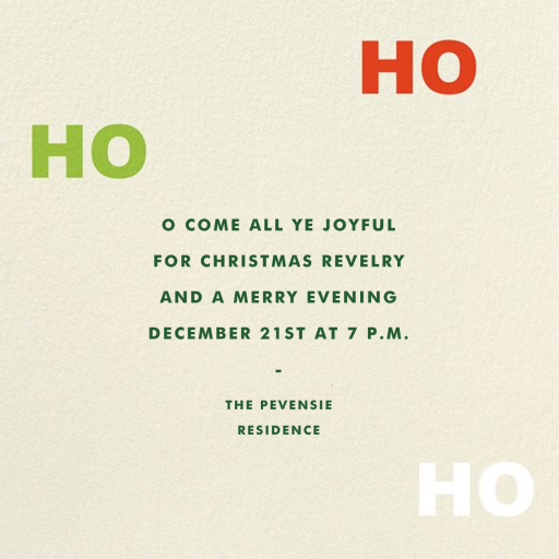 Ho Ho Holly - Christmas Party Invitation by Paperless Post - Back