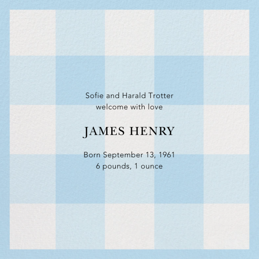 Buffalo Check - Announcement by Oscar de la Renta