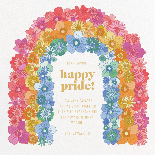 Flower Arch - Pride Card by Paperless Post
