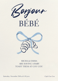 Bonjour Bebe - Baby Shower Invitation by Paperless Post