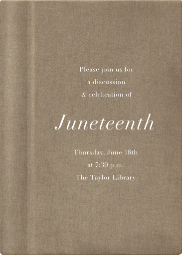 Natural Overprint Tall - Juneteenth Invitation by Paperless Post