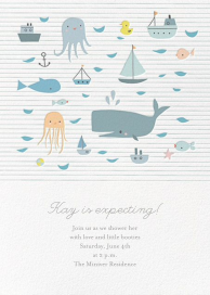 Moby and Co. - Baby Shower Invitation by Little Cube