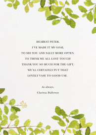 Spring Shade - Thank You Card by Felix Doolittle