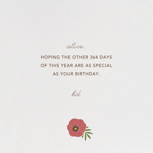 Gathered Bouquet by Paperless Post - Back