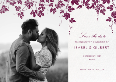 Vineyard II (Photo Save the Date) by Paperless Post