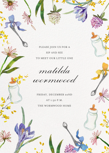 Nursery Perennials - Baby Shower Invitation by Happy Menocal