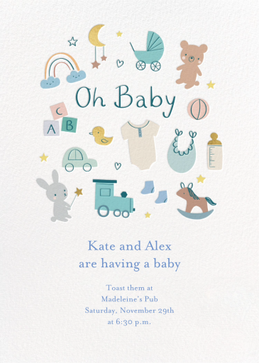 Baby Gifts - Baby Shower Invitation by Little Cube