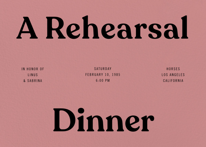 Rule of Thirds - Rehearsal Dinner Invitation by Goods Gang