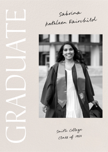 Grad Duo - Announcement by Paperless Post