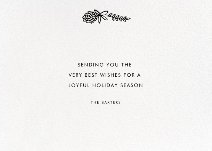 Botanical Lace (Photo) - Christmas Card by Rifle Paper Co. - Back
