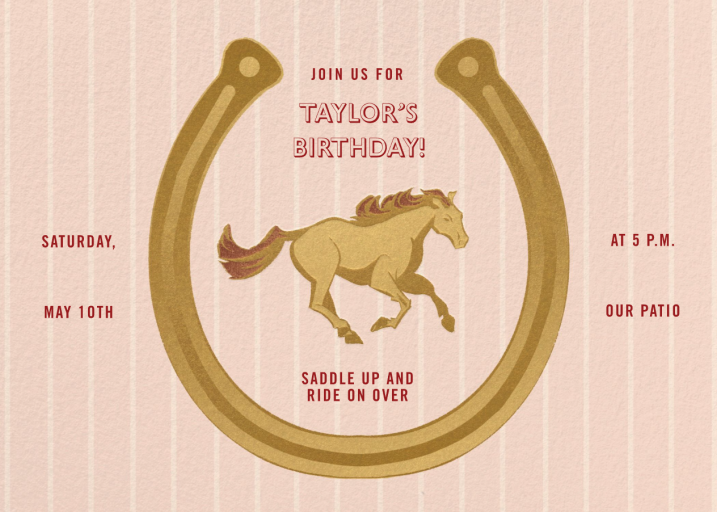 Golden Gallop - Birthday Invitation by Paperless Post