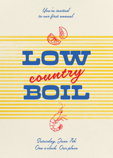 Low Country Boil - Invitation by Paperless Post