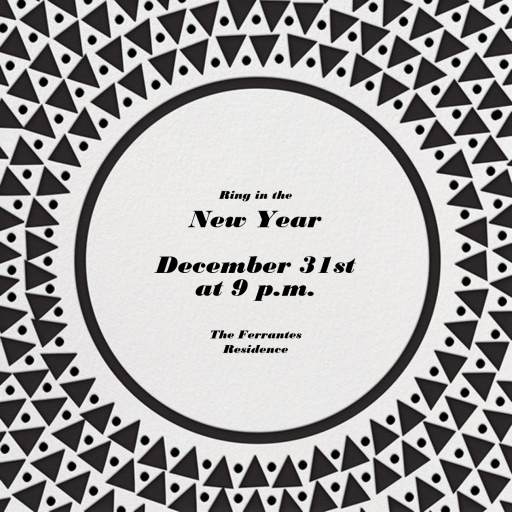 Radial Triangles - New Year's Eve Invitation by Paperless Post