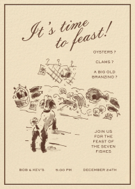 Fish Market - Christmas Party Invitation by Sam Crosby