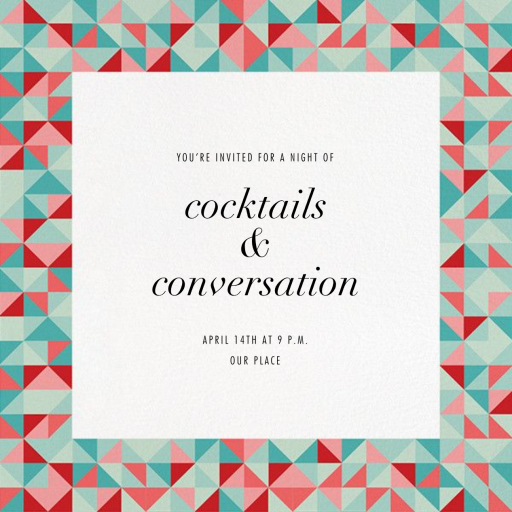 Quilt Block - Invite - Cocktail Party Invitation by Paperless Post