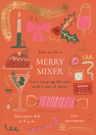 Festive in Pink - Party Invitation by Maisy Summer