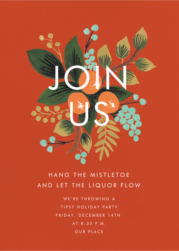 Orange Cluster - Winter Party Invitation by Rifle Paper Co.