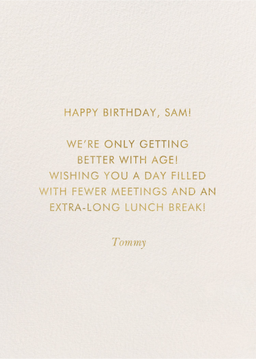 Better With Age - Birthday Card by Rifle Paper Co. - Back