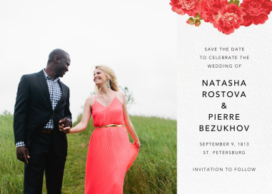 Garden Floral Ikat (Photo Save the Date) - Save the Date by Oscar de la Renta