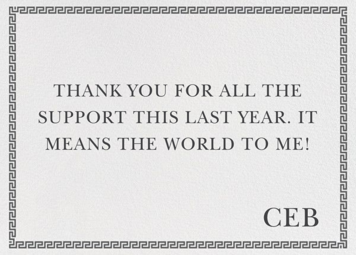 Greek Border Monogram - Stationery by Jonathan Adler