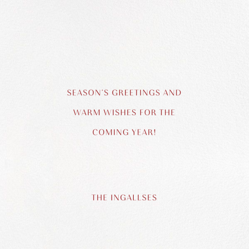 Christmas Cardinal - Christmas Card by Paperless Post - Back