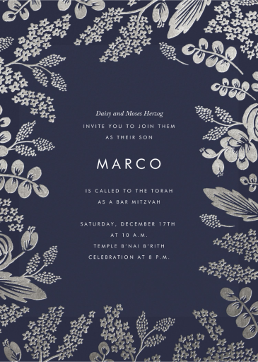 Heather and Lace - Bar & Bat Mitzvah Invitation by Rifle Paper Co.