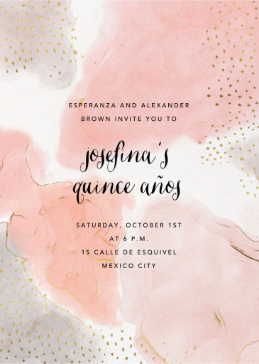 Ethereal Wash - Quinceañera Invitation by Ashley G