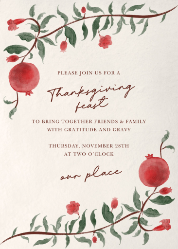 Rimon - Thanksgiving Invitation by Paperless Post