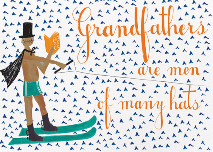 Grandfather Is Waterskiing Again - Father's Day Card by mr-boddingtons-studio