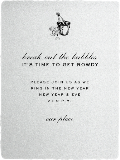 Deckle Silver - New Year's Eve Invitation by Paperless Post