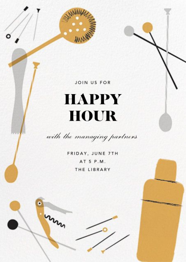 Home Is Where the Bar Is - Happy Hour Invitation by Crate & Barrel