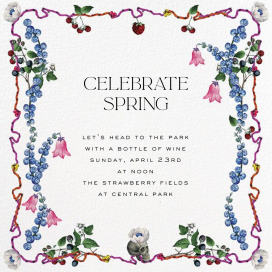 Wild Berries - Garden Party Invitation by Stephanie Fishwick