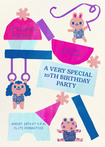 Gymnastic Fun - Birthday Invitation by Paperless Post