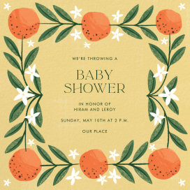 A L'Orange - Baby Shower Invitation by Paperless Post